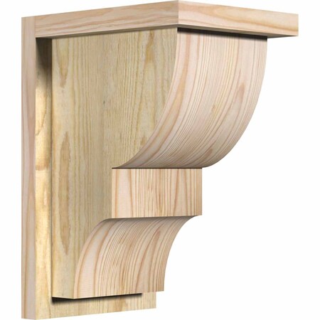 Ekena Millwork Ridgewood Rough Sawn Corbel w/Backplate, Douglas Fir, 8"W x 10"D x 14"H COR08X10X14RID01RDF